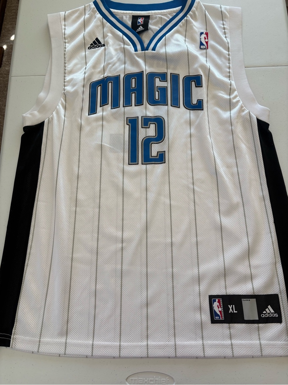 adidas White & Blue Orlando Magic #12 Jersey
